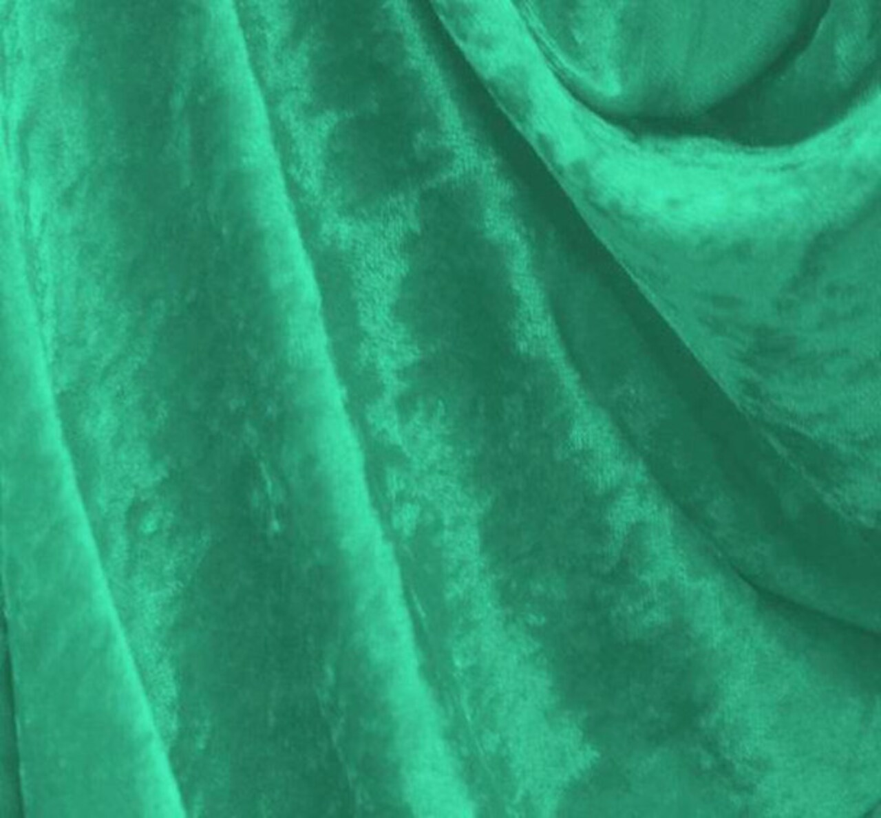 1 Yard Elegant Mermaid Green Crushed Velour 58/60" Wide 160 GSM 100% Polyester Fabric